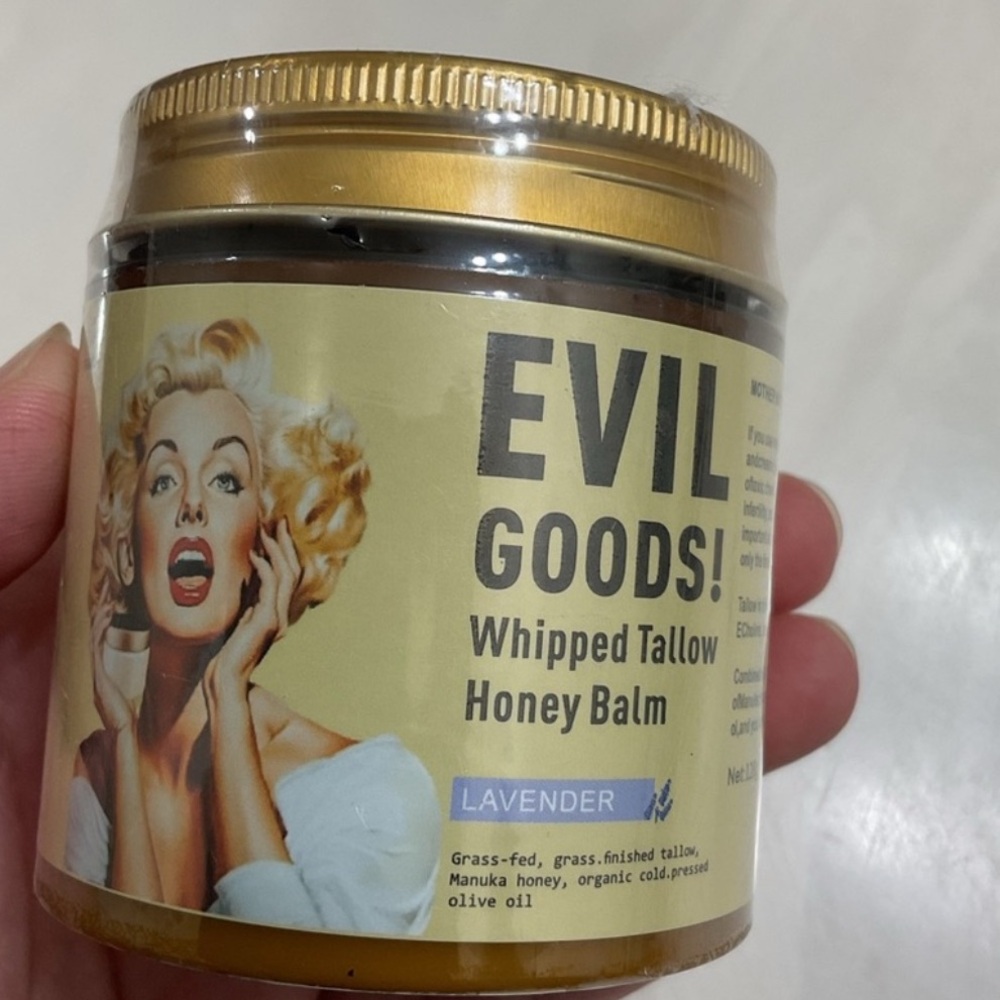 LOT of 2 New Evil Goods Whipped Beef Tallow Honey Balm - Organic Face Cream - Picture 7 of 9